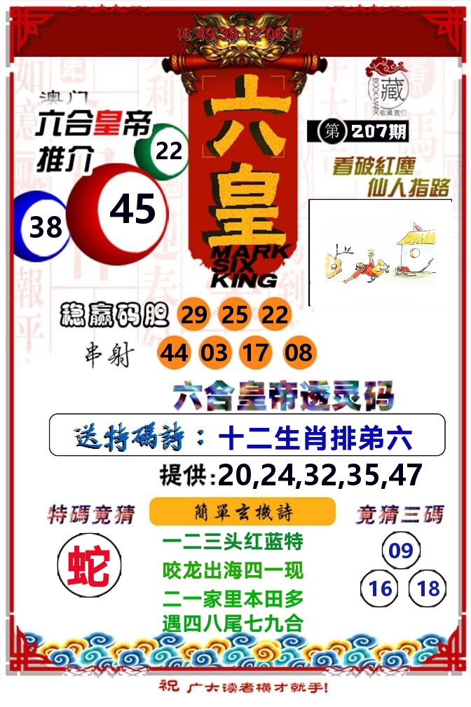 六皇 第207期
