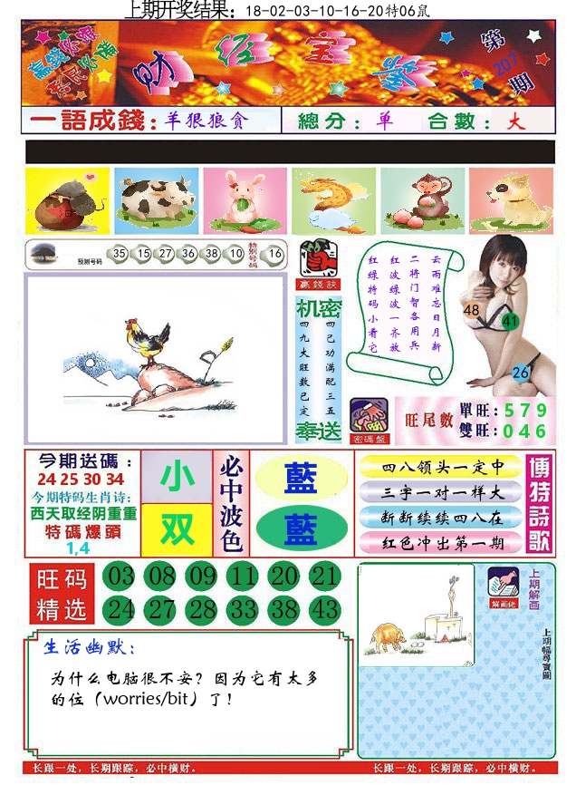 澳门财经宝鉴 第207期