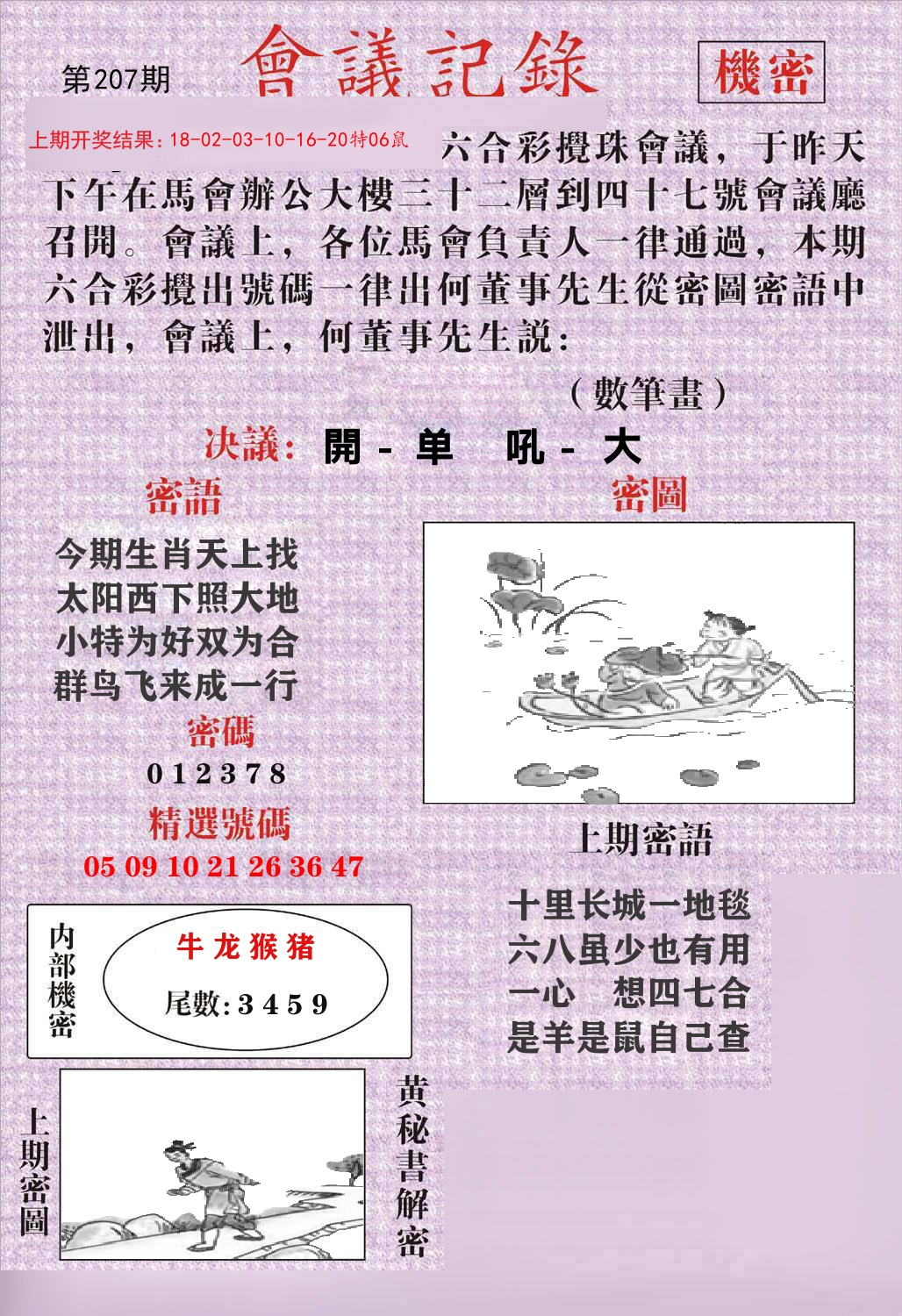会议记录 第207期