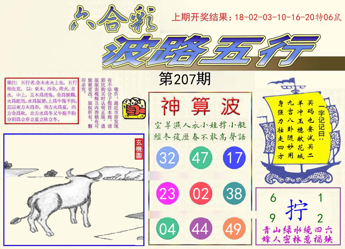 波路五行 第207期