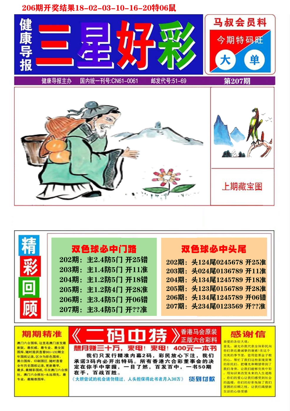澳门三星好彩A 第207期