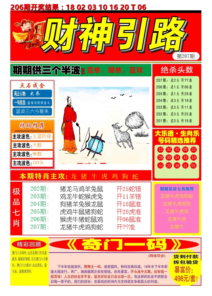 财神引路 第207期
