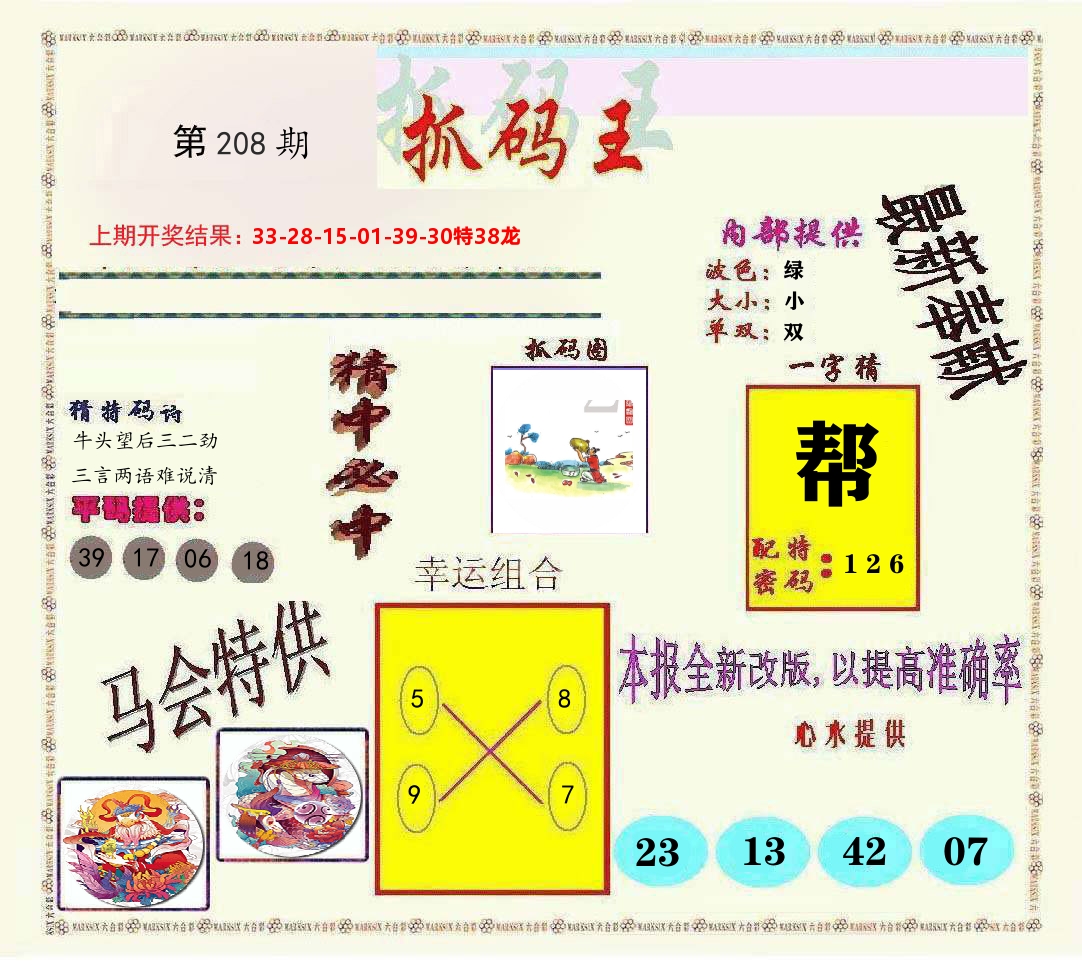 抓码王 第208期