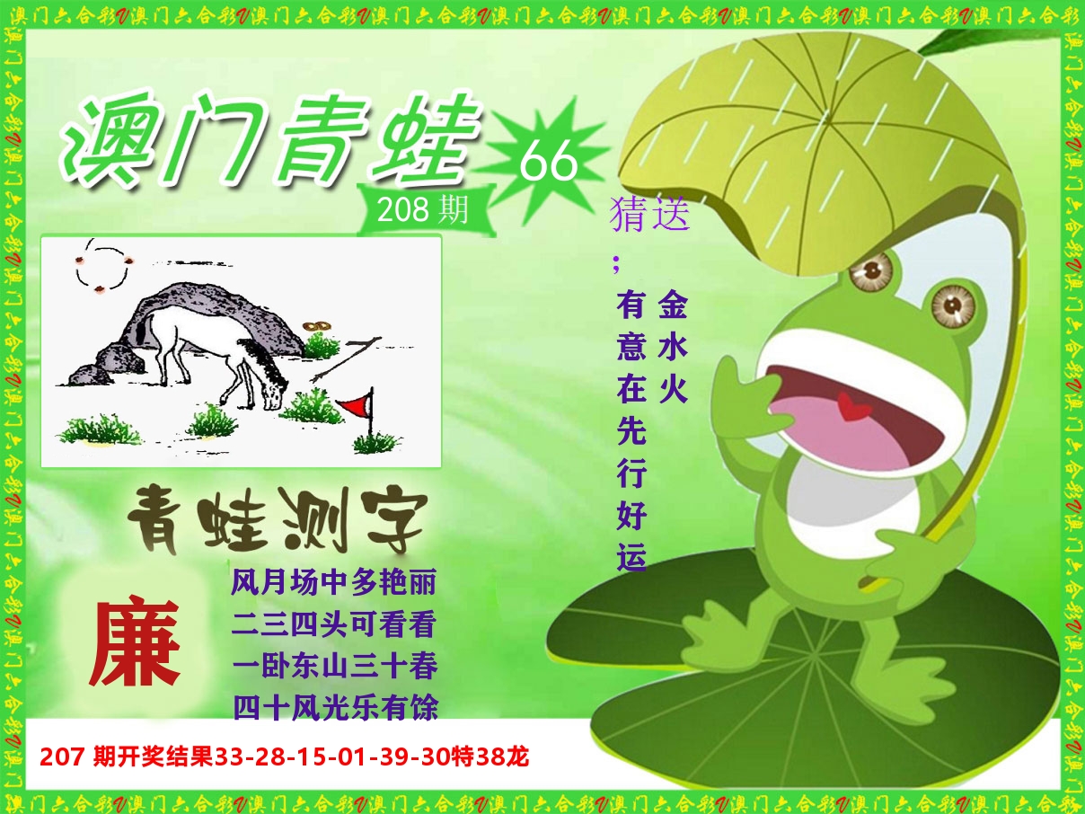 青蛙系列66 第208期