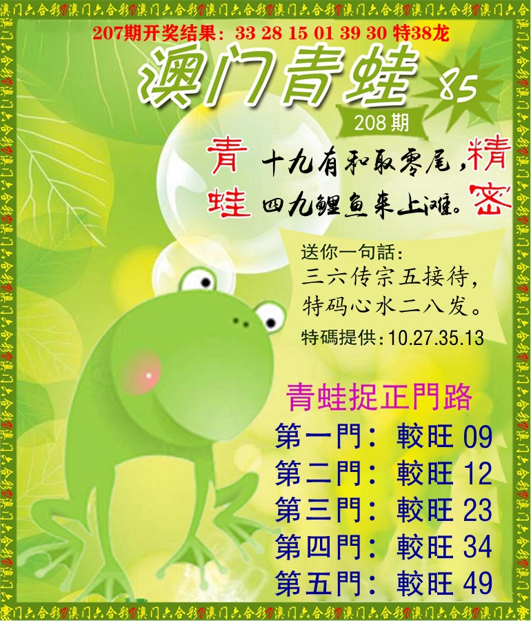 青蛙系列85 第208期