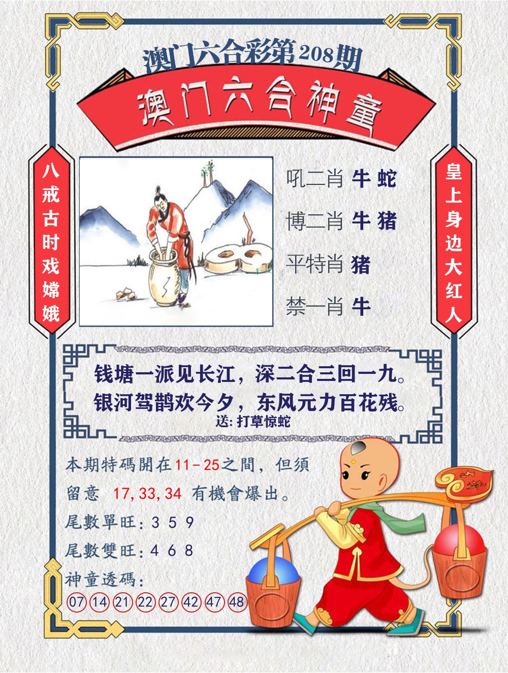 六合神童 第208期