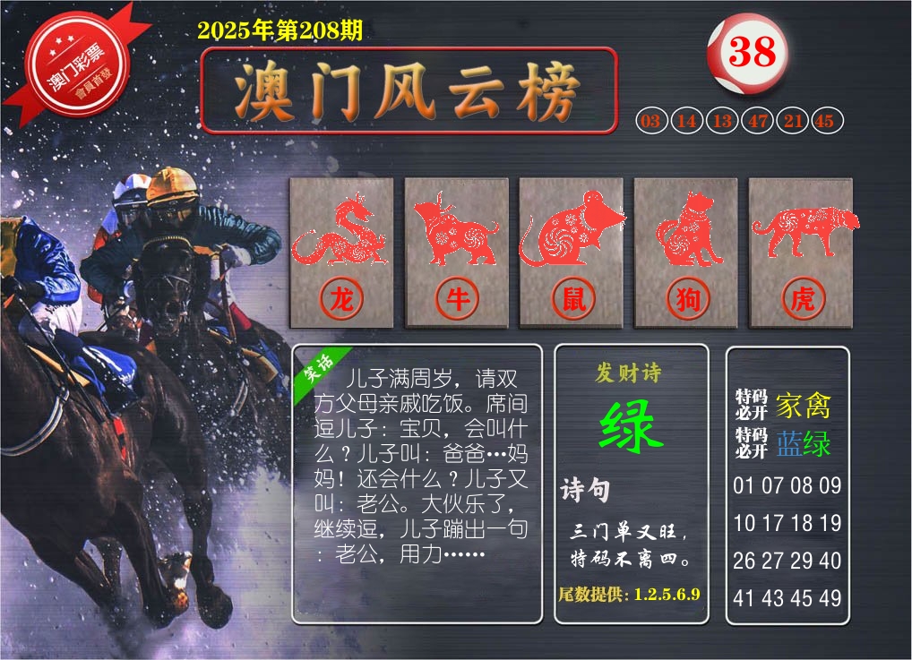澳门风云榜 第208期