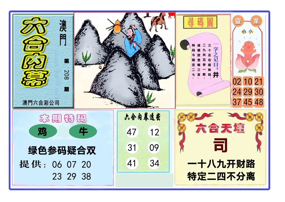 六合内幕 第208期