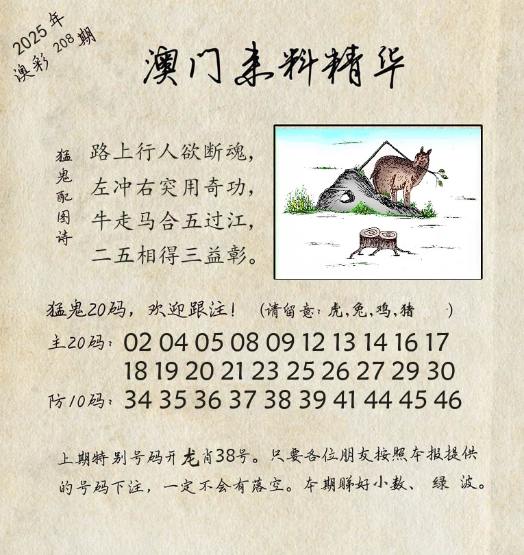 精华来料 第208期
