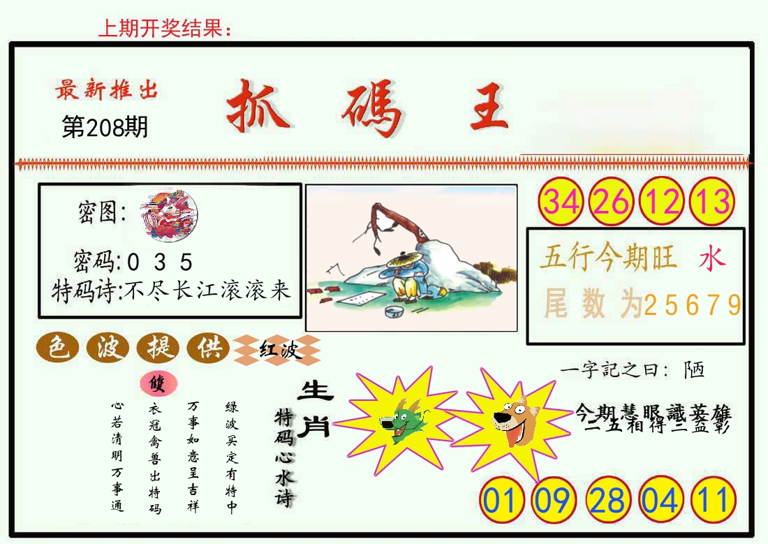 最新抓码王 第208期