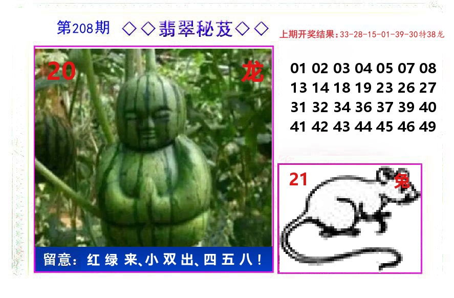 翡翠秘芨 第208期