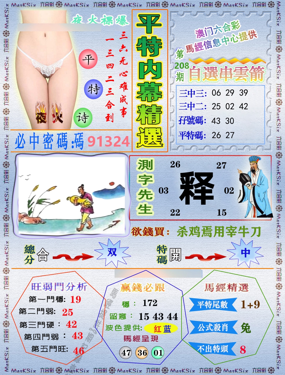平特内幕精选 第208期