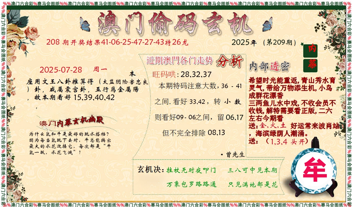 偷码玄机 第209期