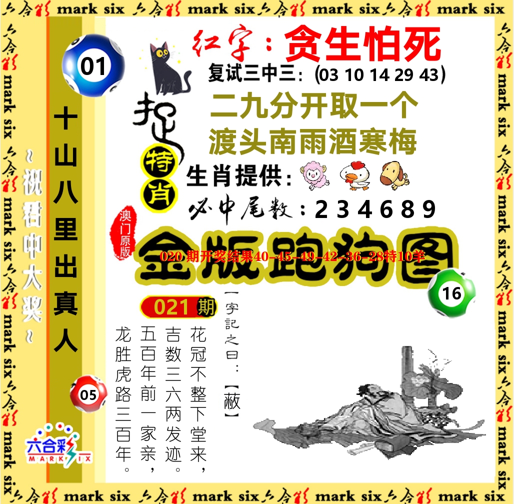 金版跑狗图 第21期