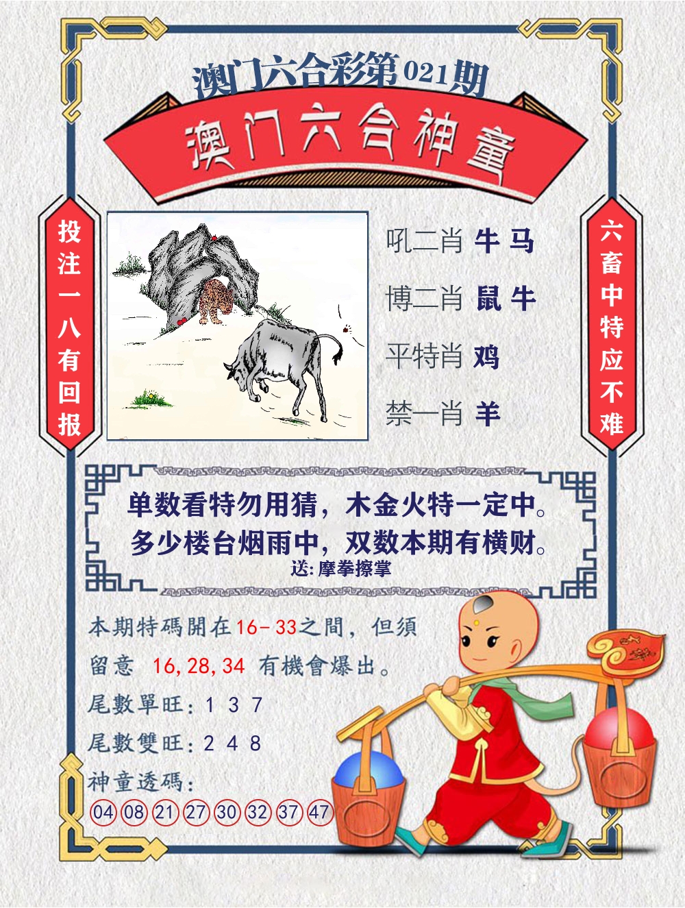 六合神童 第21期