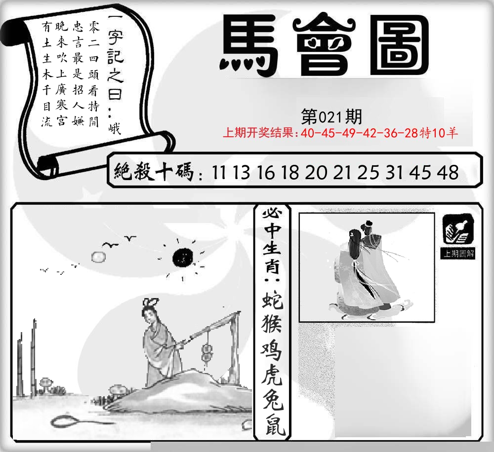 马会图 第21期