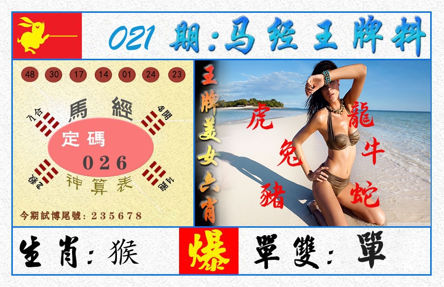 澳门王牌料 第21期