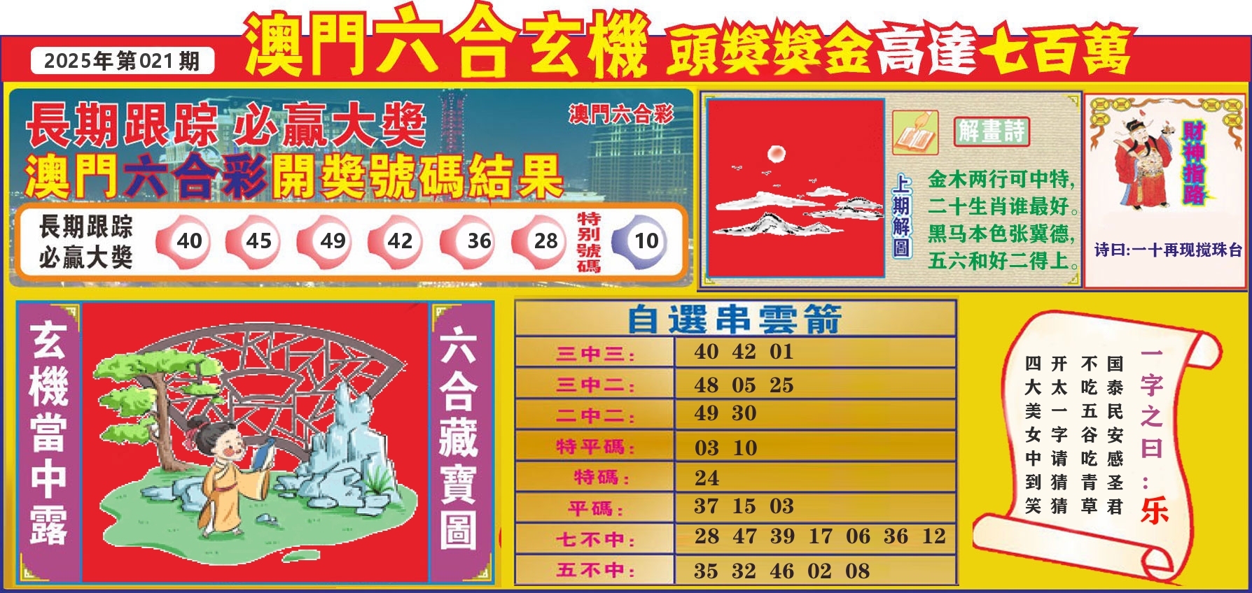 七星彩图C 第21期