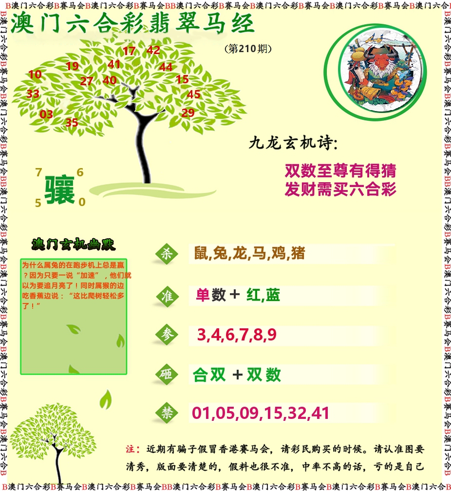 翡翠马经 第210期