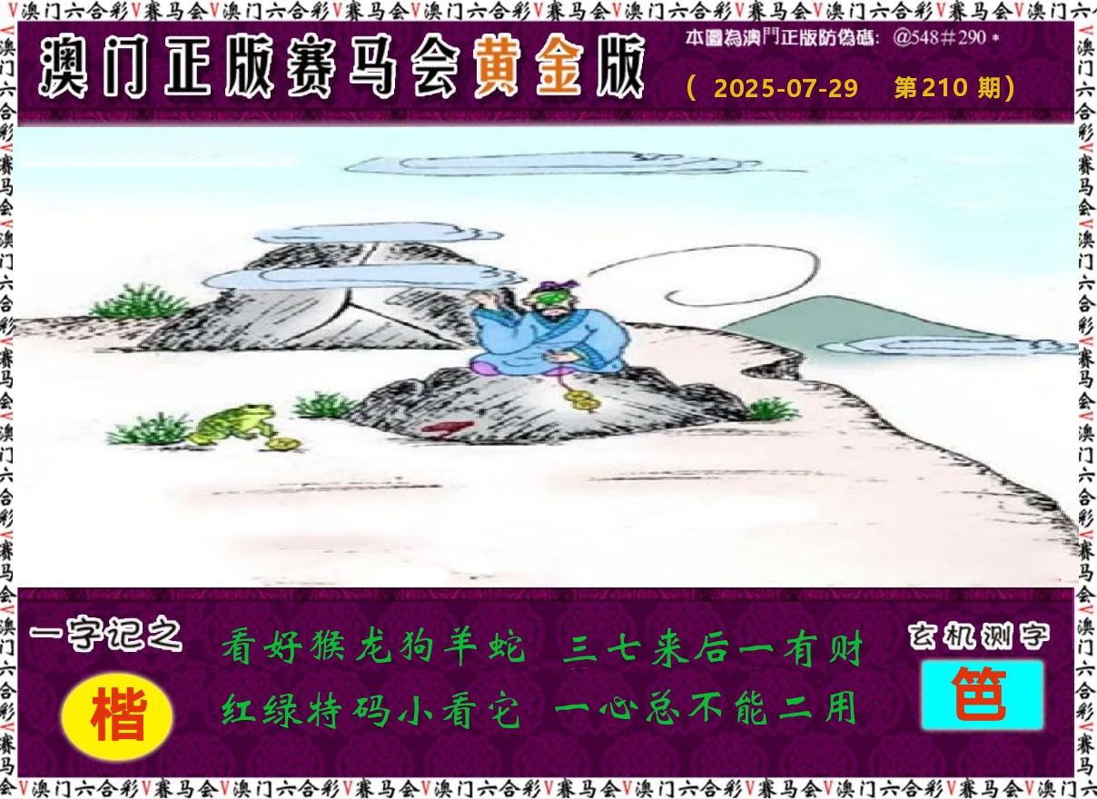 赛马会黄金版 第210期