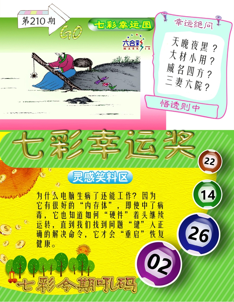 七彩幸运奖 第210期