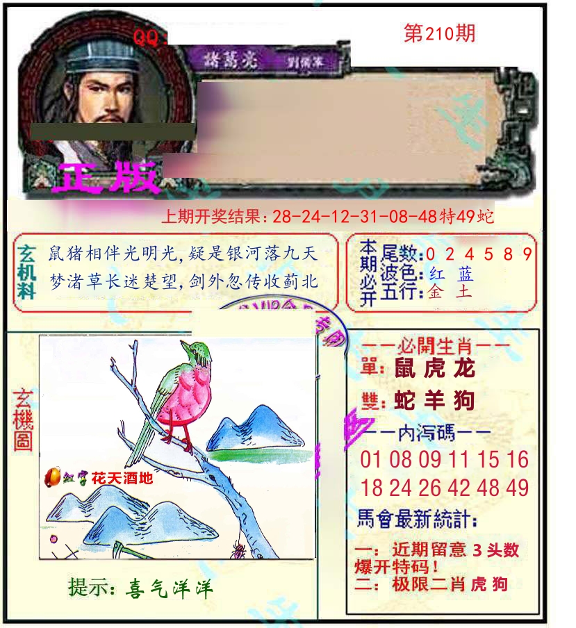 诸葛亮玄机 第210期
