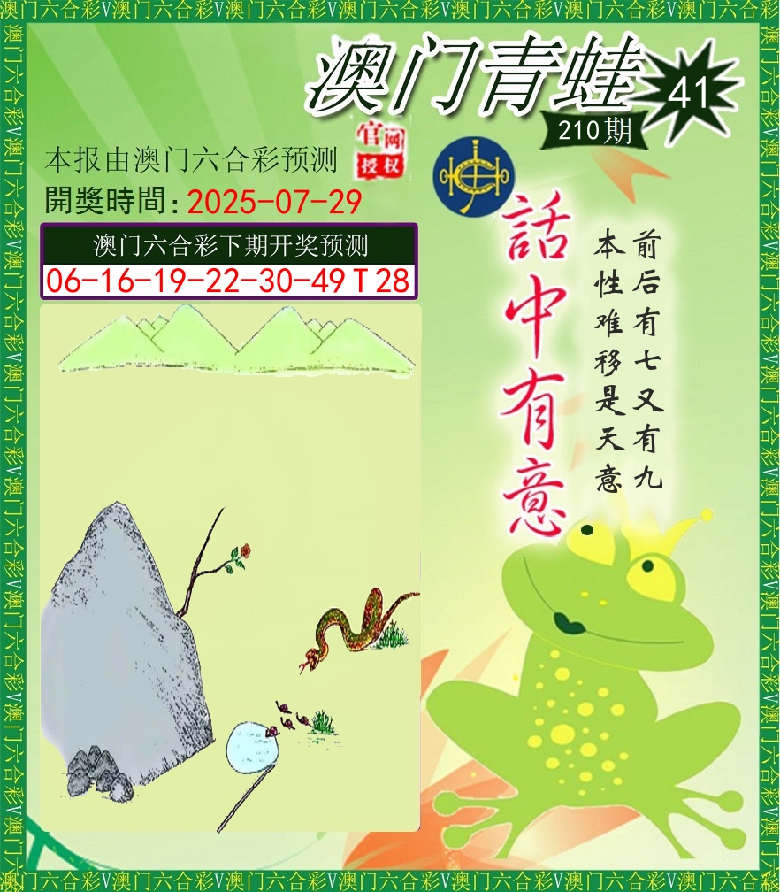 青蛙系列43 第210期