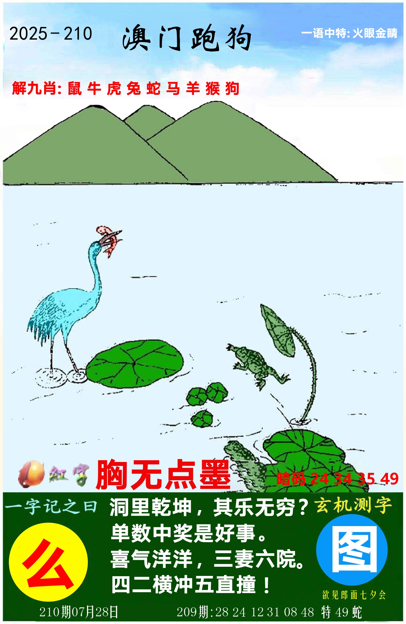 澳门跑狗图 第210期