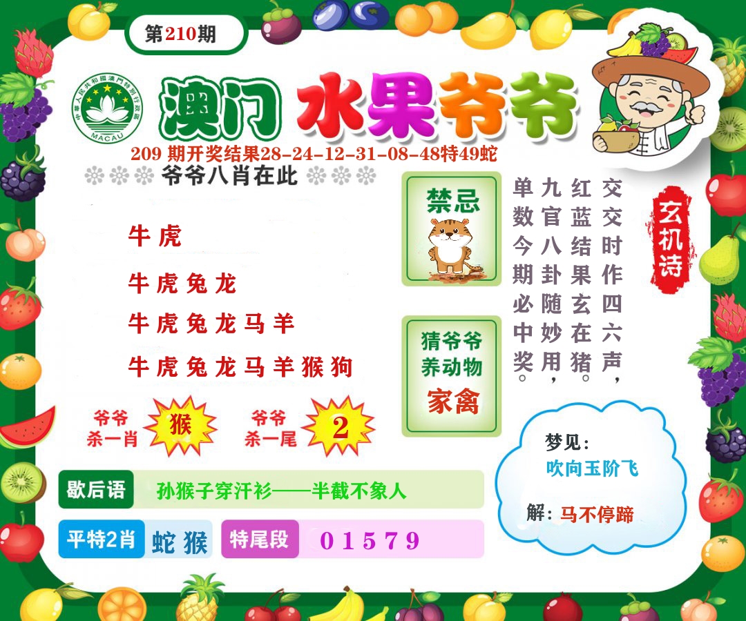 澳门水果爷爷 第210期