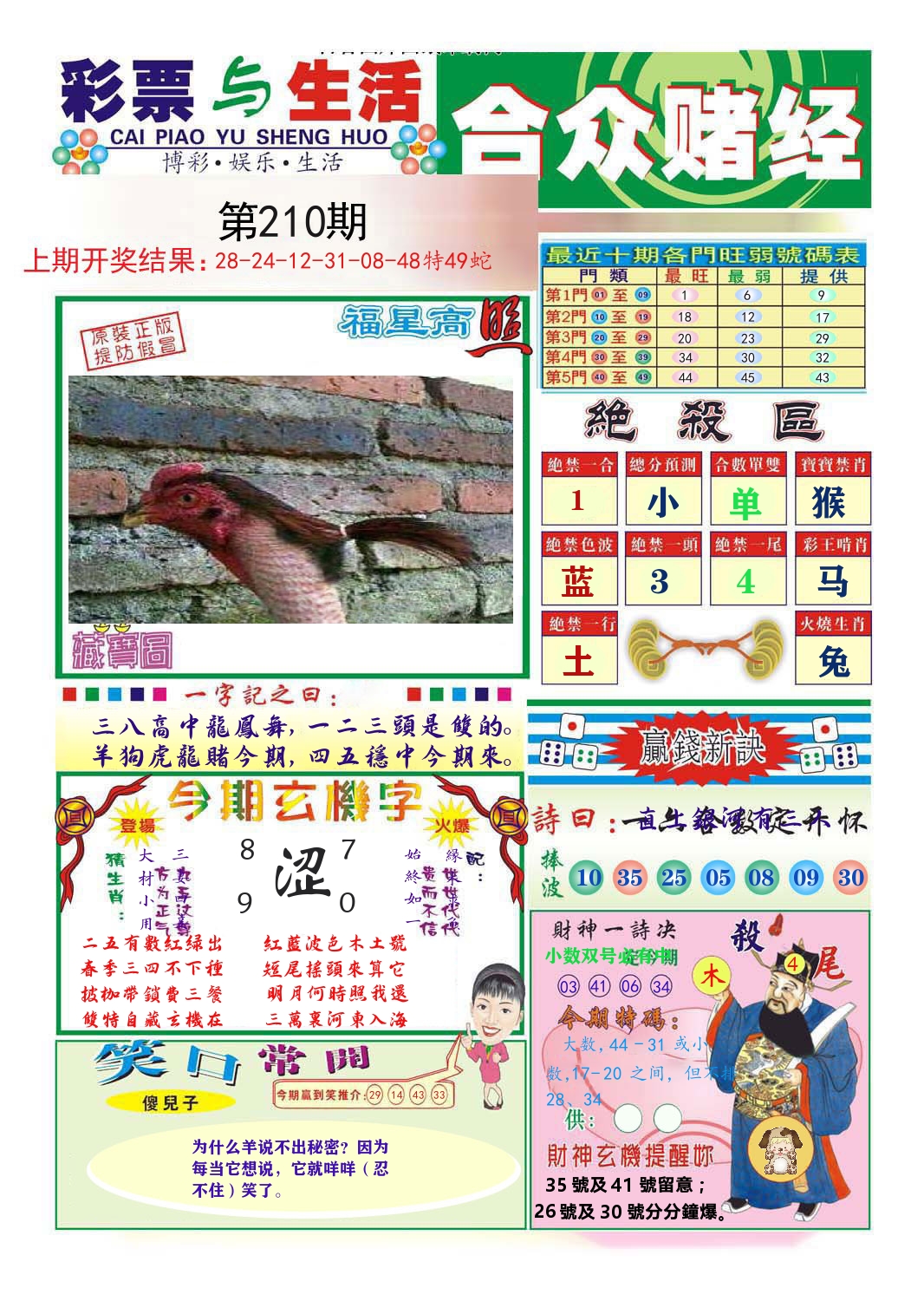 合众赌经 第210期