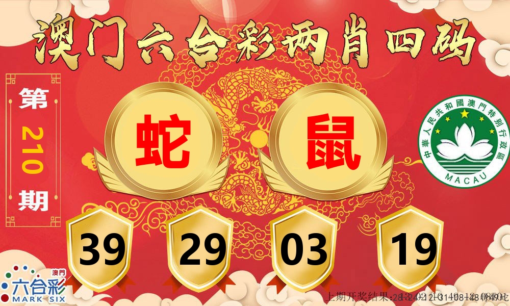 澳门两肖四码 第210期