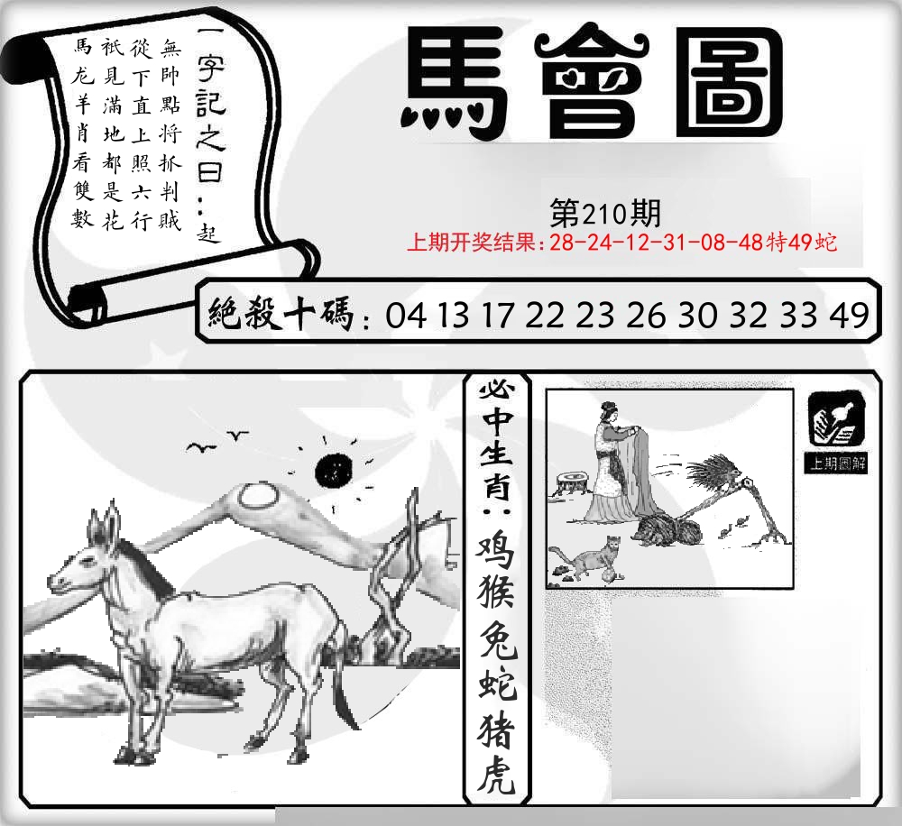 马会图 第210期
