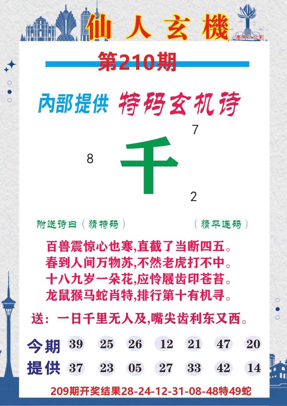 澳门钱多多D 第210期