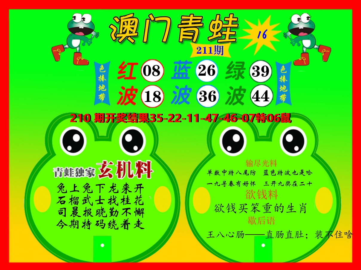 青蛙系列16 第211期