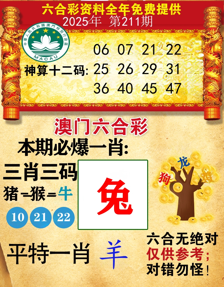 澳门必爆 第211期
