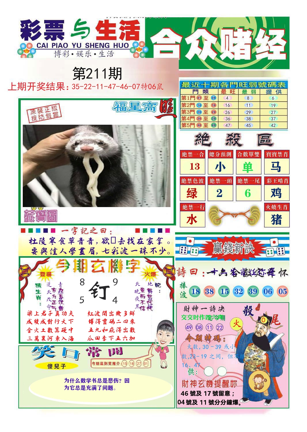 合众赌经 第211期