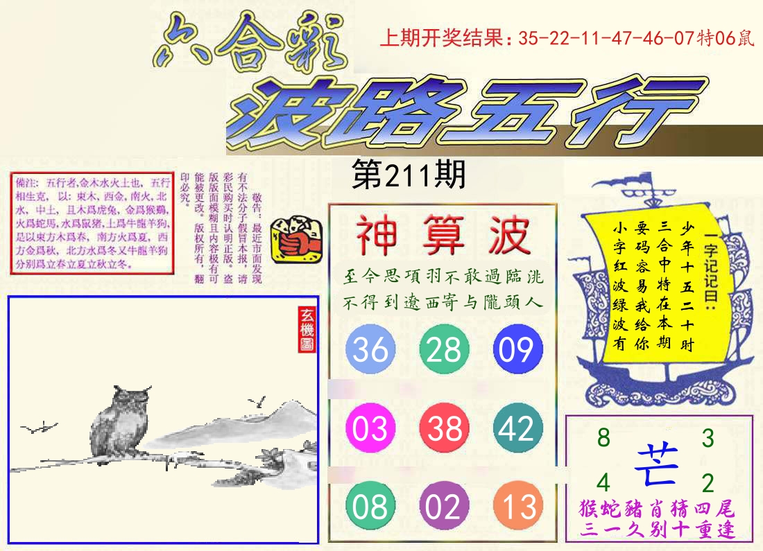 波路五行 第211期
