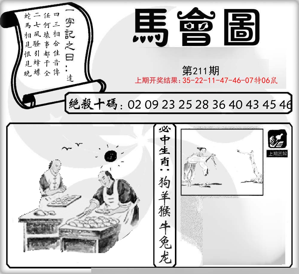马会图 第211期