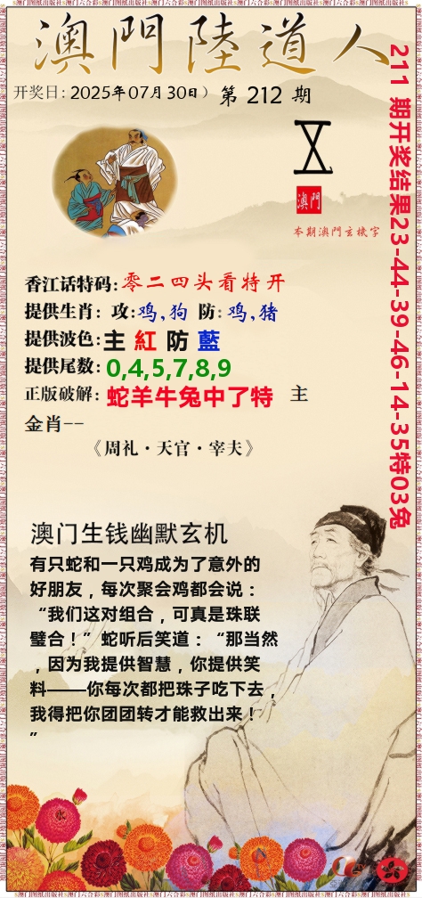澳门陆道人 第212期