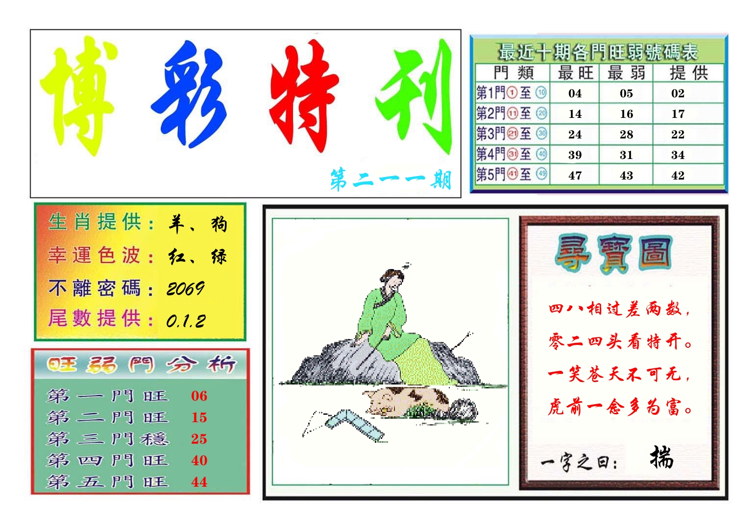 博彩特刊 第212期