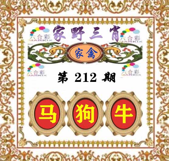 家野三肖 第212期
