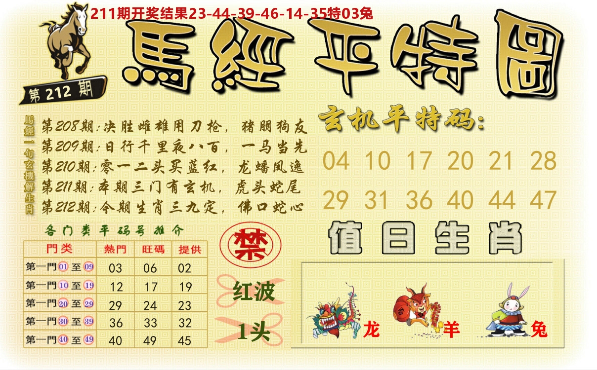 澳门平特图 第212期