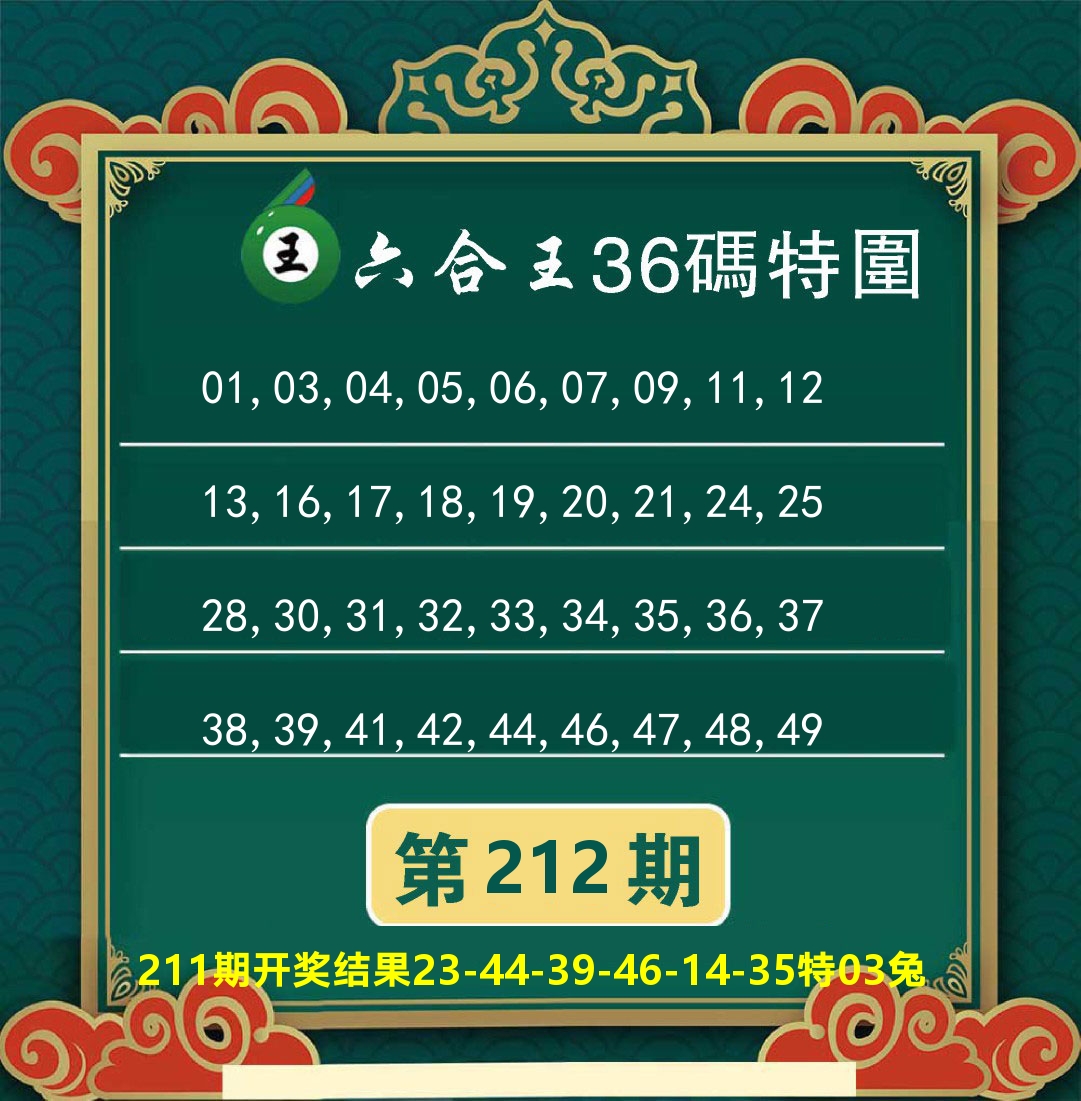 澳门特码王B 第212期