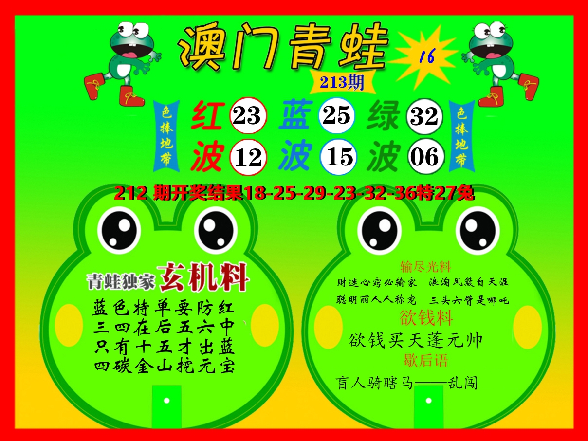 青蛙系列16 第213期