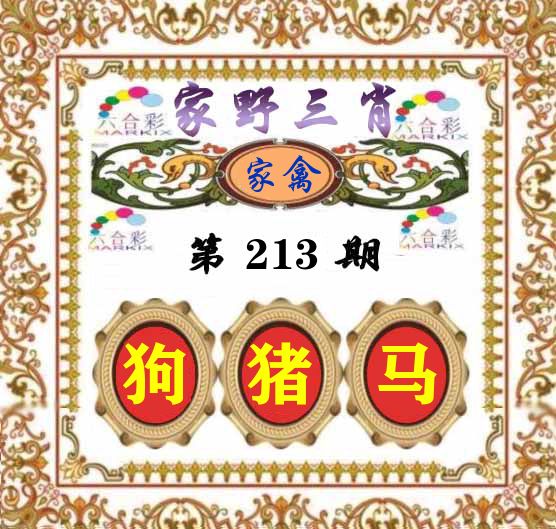 家野三肖 第213期