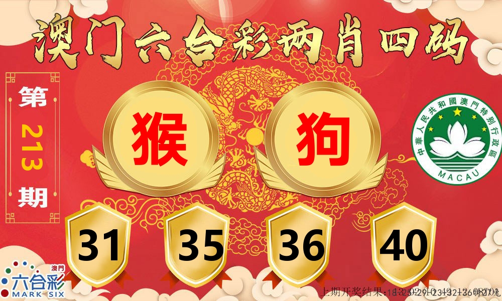 澳门两肖四码 第213期