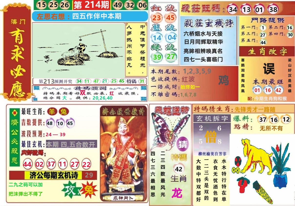 澳门有求必应 第214期