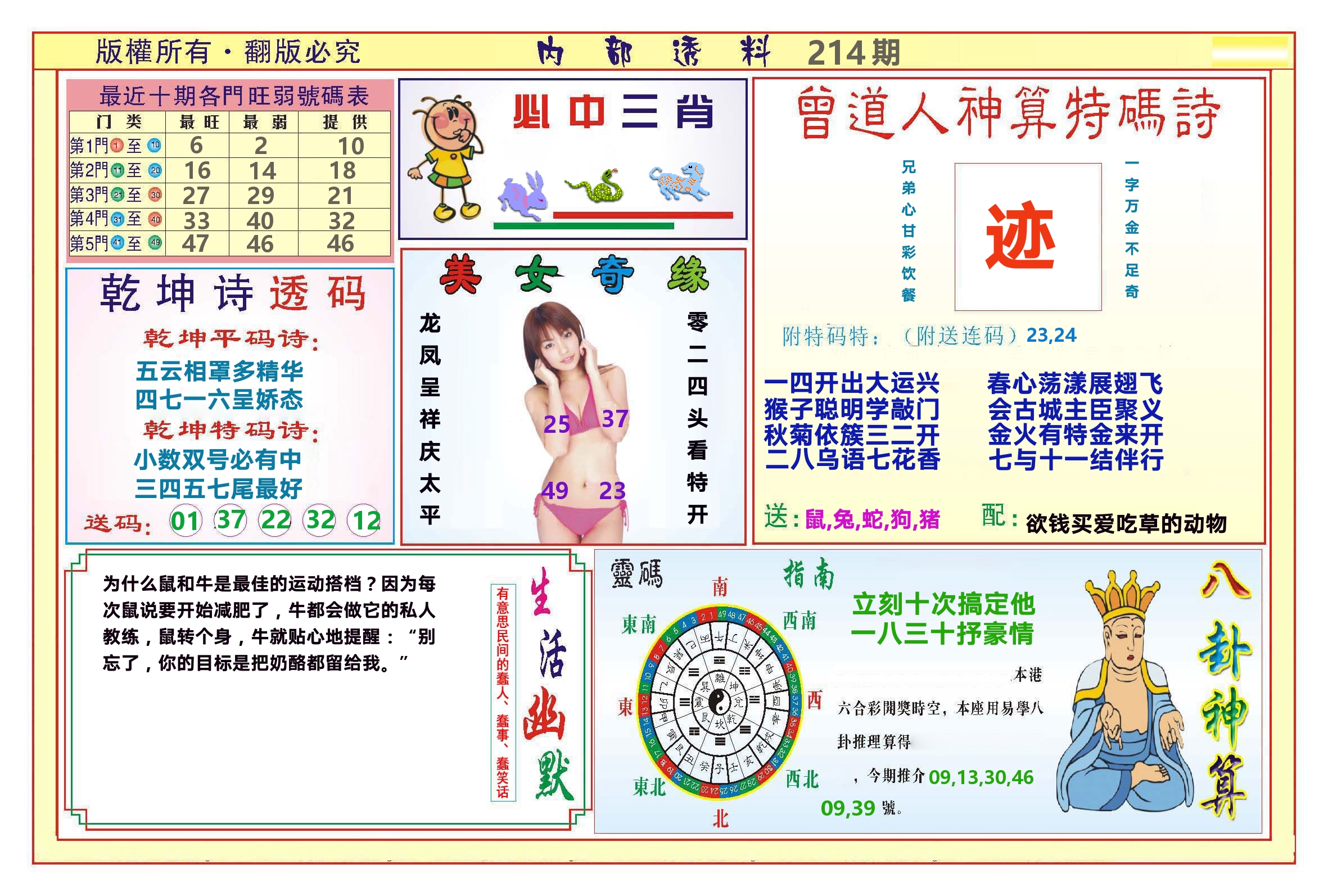 澳门内部透料B 第214期