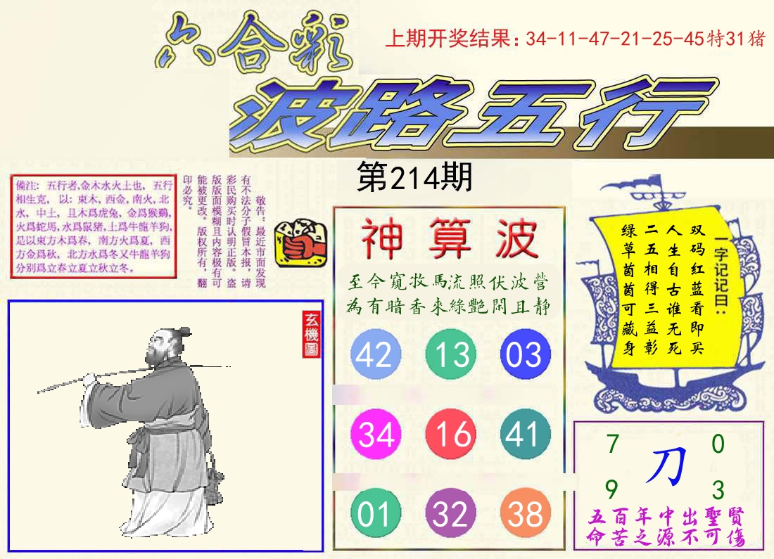 波路五行 第214期