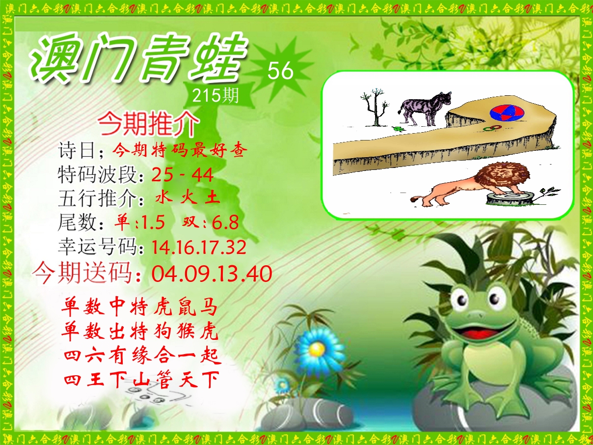 青蛙系列56 第215期